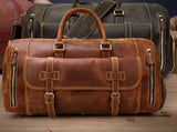 Retro Crazy Horse Leather Men's Travel Bag