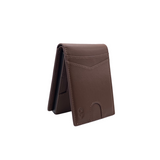 INTAGRA modern slim RFID blocking wallet bifold for men brown